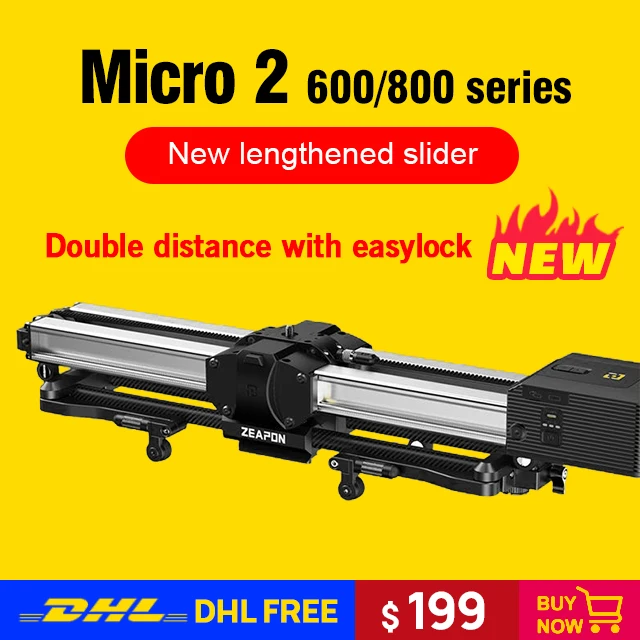 Рельсовый слайдер для DSLR-камеры Zeapon Micro 2 E600 E800 M600 M800 ультратихий моторизованный с
