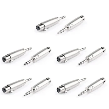 

Artudatech 10Pcs Male/Female 3Pin XLR To 1/4 6.35mm Stereo Male Plug For TRS Audio Cord Adapter New Arrive