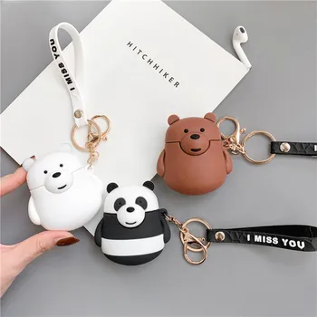 

For AirPods 1 2 Case Bear Panda Cartoon Soft Silicone Wireless Earphone Cases For Apple Airpods Case Cute Cover Funda
