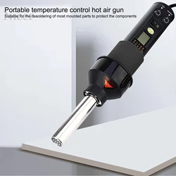 420w industrial pistola de calor elétrica pistola de ar quente pistolas de calor lcd digital aquecimento temperatura controlado encolher que envolve a solda