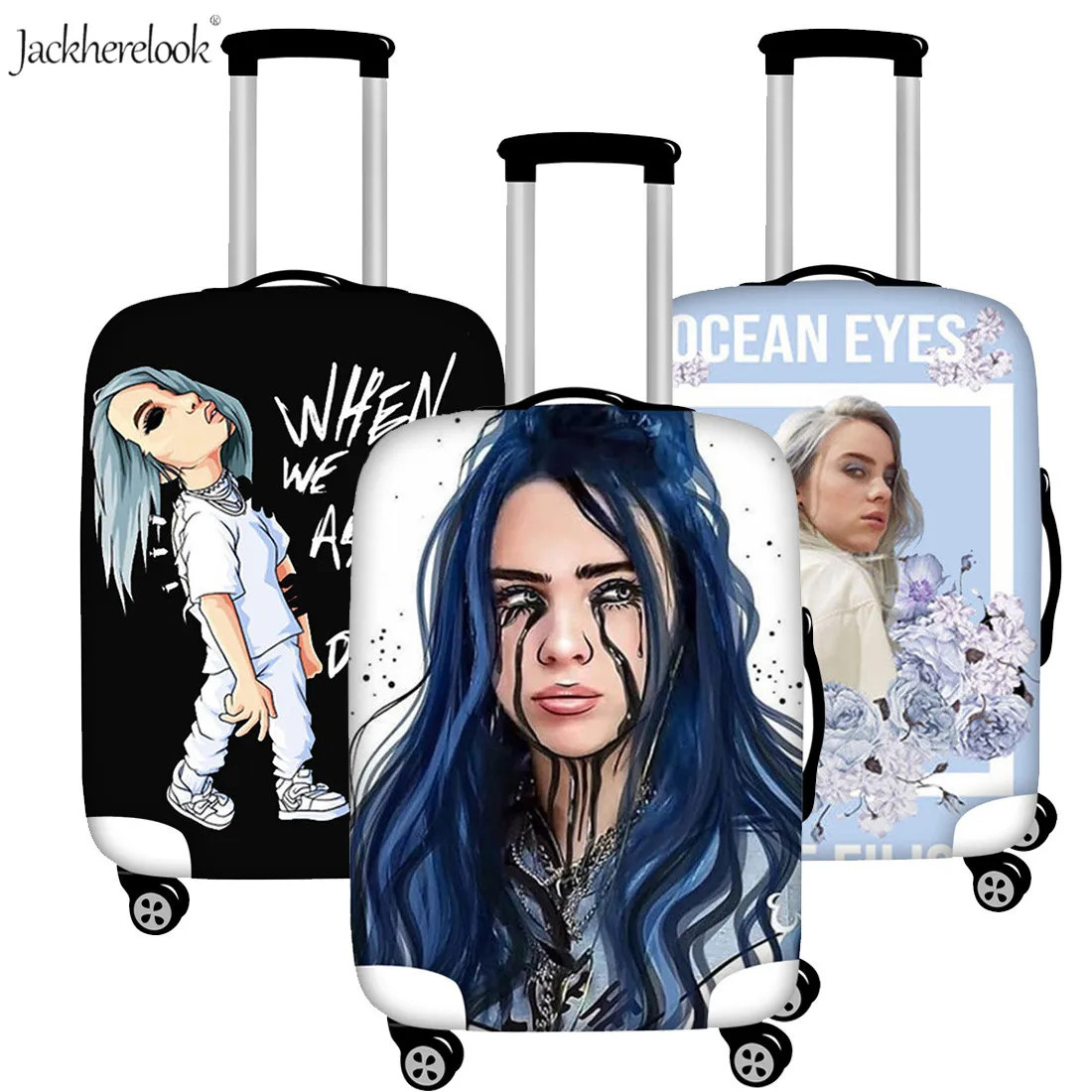 

Billie Eilish Luggage Bag Cover Travel on Road Suitcase Dust Rain Proof Cover Elastic Protective Cover for Trunk Trolley Case