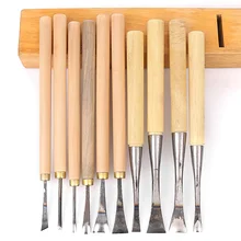 10 шт./лот резьба по дереву ручная ножи инструменты Общие детали корень долото сделано заземление вручную