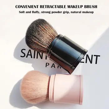

2 Colors Hot Fashion Pro Retractable Makeup Blush Brush Top Kabuki Cosmetic Powder Adjustable Quality Brush Face Powder Bru Q0X1