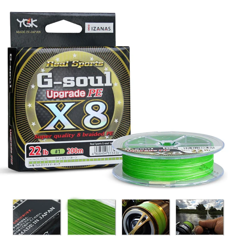 Ygk G Soul X8 Upgrade Braid Fishing Line 150m 0m Super Strong 8 Strands Multifilament Pe Line Japan 14lb 16lb 22lb 60lb Pesca Aliexpress Sports Entertainment