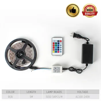 

LED lamp5M diode with 240V LED glue glue waterproof RGB color lamp belt + remote control + adapter