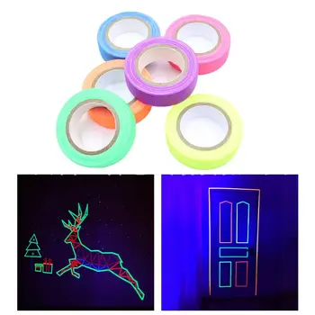

6 Pcs/set Reflective Tape Glitter Self Adhesive Waterproof Removable Warning Luminous Tapes Show Props Supplies