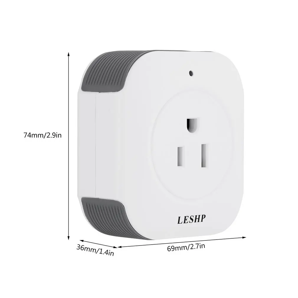 LESHP 2 шт./компл. Однопортовый беспроводной мини-разъем умная розетка с USB выходом Wifi умная розетка 100-240 В США вилка прочная