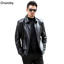Orwindny, Высококачественная куртка из искусственной кожи, Мужская мотоциклетная кожаная куртка, Мужская M-4XL, мужская кожаная верхняя одежда