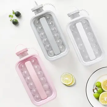 

2 in 1 Ice Ball Kettle Bottle Cube Mold Quick-Freezer Outdoor Cold Water Cup