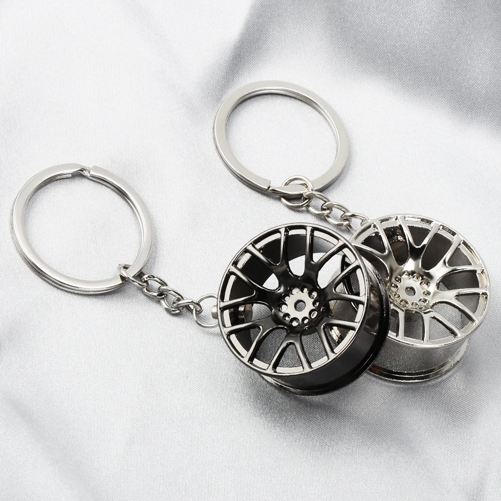 

Car keychain Wheel Rim Key Chain for Hyundai Creta I10 I20 Tucson Elantra Santa Fe Solaris Creta Veloster