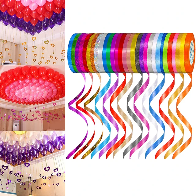 10Meter/Roll 5mm Balloon Ribbon Party Birthday Wedding Accessories Laser  Balloon Chain Satin Ribbons Craft DIY Party Decoration - AliExpress