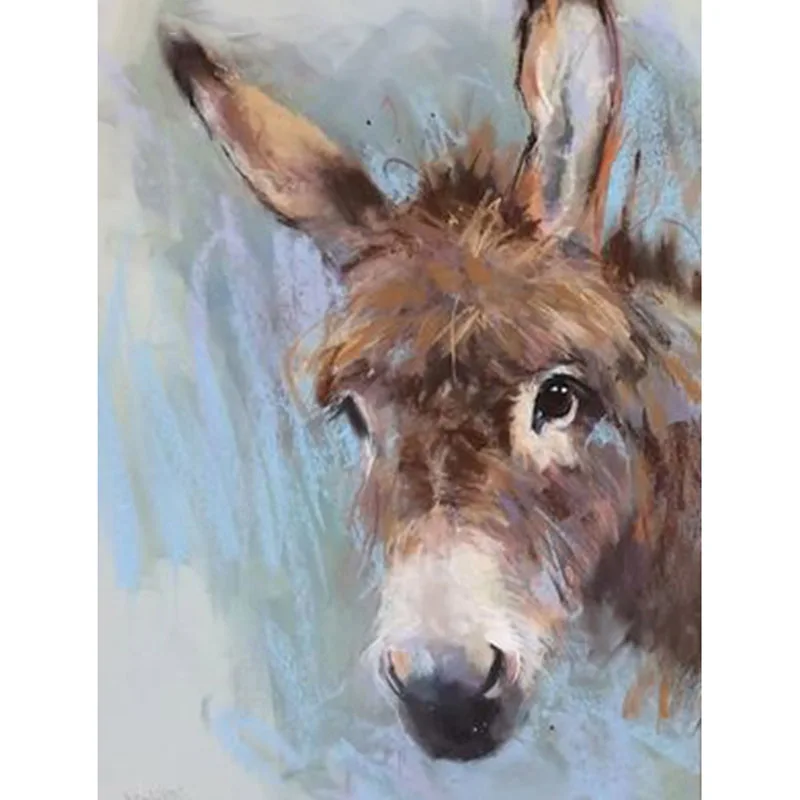 Diy Painting By Numbers Donkey Animals Kit Picture By Numbers 40x50cm