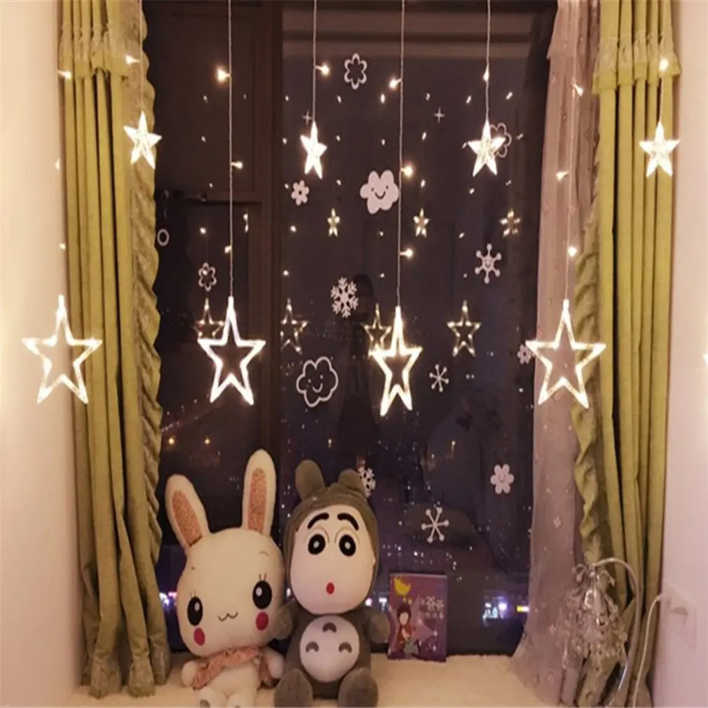 

Super Bright Pentagram Shape LED Lights Lamp Curtains String Fairy Lights For Outdoor Wedding Christmas Party Decoration