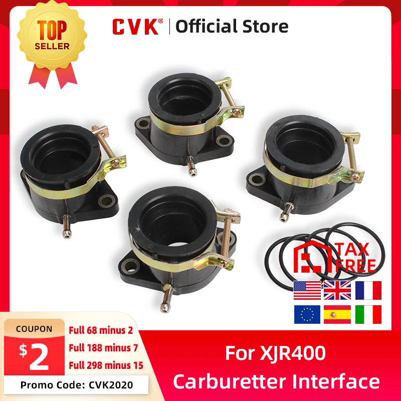 

CVK Carburetor Install Adapter Interface Carburetter Manifold Intake Pipe Connector Glue For Yamaha XJR400 FZ400 1993-1998