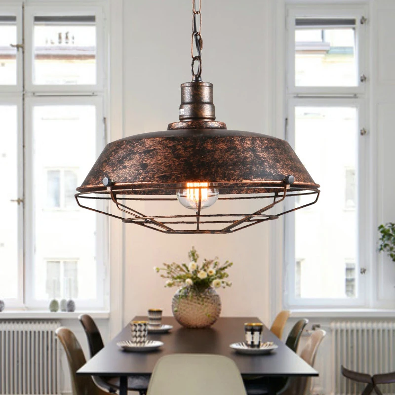 

E27 -Rustic Modern Industrial Lamp Shade Pendant Ceiling LED Light Accessory