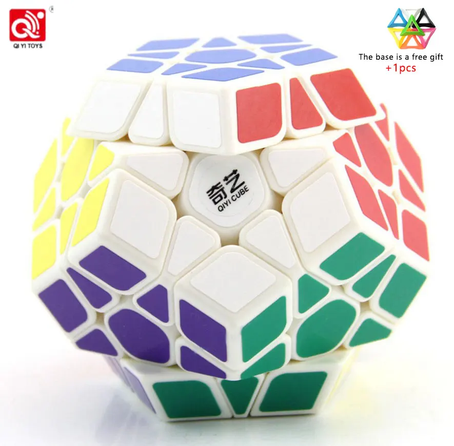 1 Qiyi QiHeng магический куб-мегаминкс Dodecahedron скоростные кубики для начинающих скоростные кубики головоломки игрушки для детей-цветные профессиональные - Цвет: 1