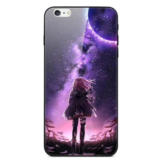 Чехол из закаленного стекла для телефона для iPhone 5 6s 6Plus 7 8Plus чехол задняя крышка для Apple iPhone X XR XS Max чехол силиконовый бампер - Цвет: 5