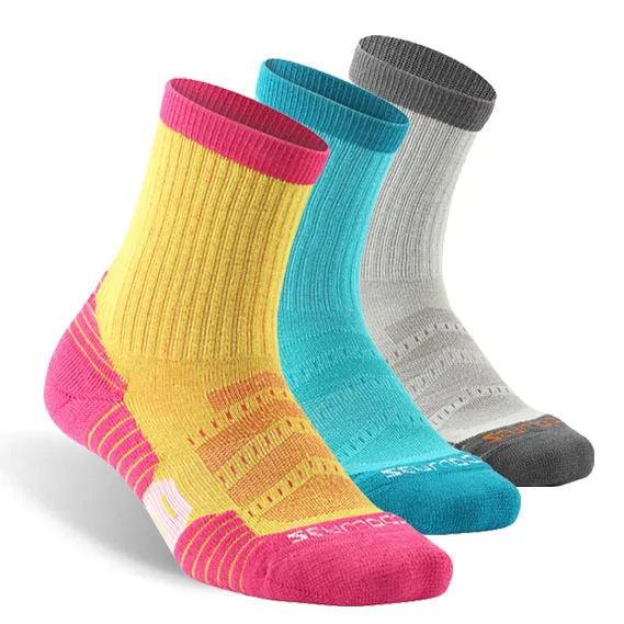 3 pair mix color Носки для бега, ZEALWOOD мужские женские анти блистерные носки для велоспорта спортивные носки для гольфа антибактериальные увлажняющие, 1/3 пар - Цвет: 3 pair mix color