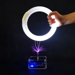 Appareil de Test d'impulsions à haute fréquence et haute tension, bobine de musique Bluetooth à panneau plat 10CM, nouveau, cadeau de noël 