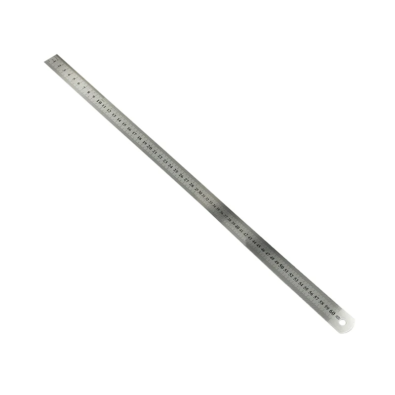 width 60cm DIDIHOU из нержавеющей стали, Метрическая стальная линейка, двухсторонняя шкала, Метрическая линейка, инструмент, диапазон измерения Layout15-100 см - Цвет: width 60cm