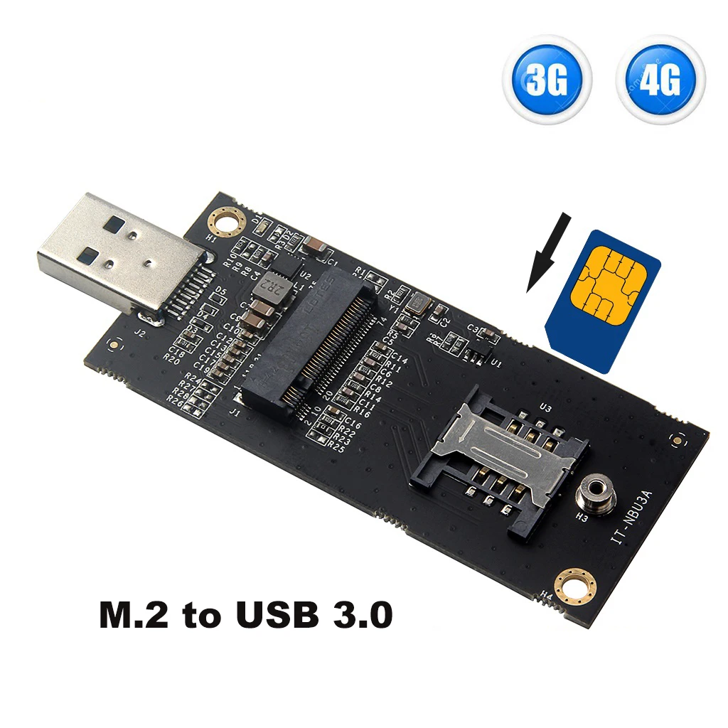 Адаптер M.2-USB 3 0 со слотом для SIM-карты клавиша B переносная карта модуля NGFF LTE 4G |
