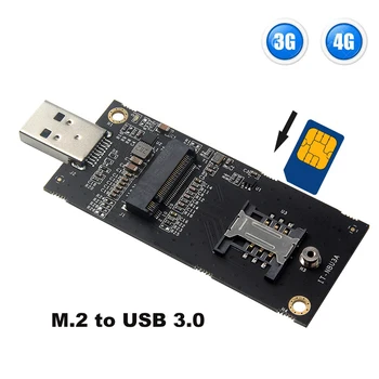 

M.2 to USB 3.0 adapter with SIM card slot Key B Transfer card For NGFF M.2 LTE 4G module ME906E ME906S-158 ME936 ME906J MU736
