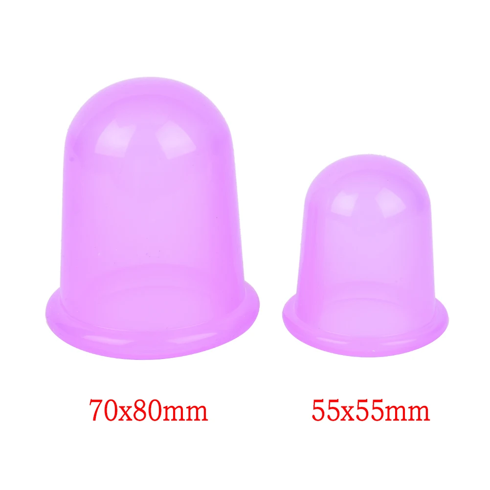Purple 55x55mm Горячее предложение, 5 цветов, 2 размера, вакуумное средство против целлюлита, силиконовые чашечки, семейный массажер для тела, подтяжки - Цвет: Purple 55x55mm
