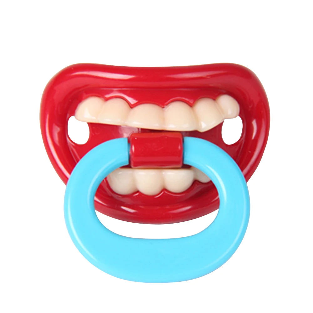 Пищевая силиконовая забавная Buckteeth большой рот Пустышки Детские пустышки для малышей Ортодонтическая Соска пустышки Teat детский Прорезыватель игрушка