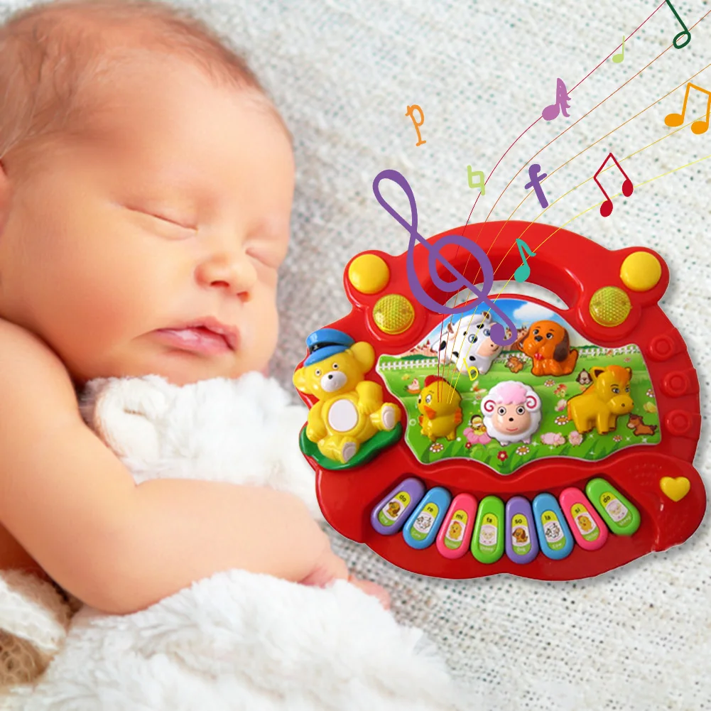 T1357 Music Toys Baby Kids Farm Animal Sound Keyboard Piano Educational