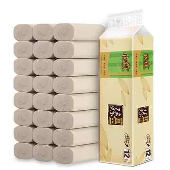 

12pcs / Lot Roll Paper Coreless Kitchen Tissue Paper Roll 4 Layer Thickened Bath Household Carta Igienica Paper Toiletpapir