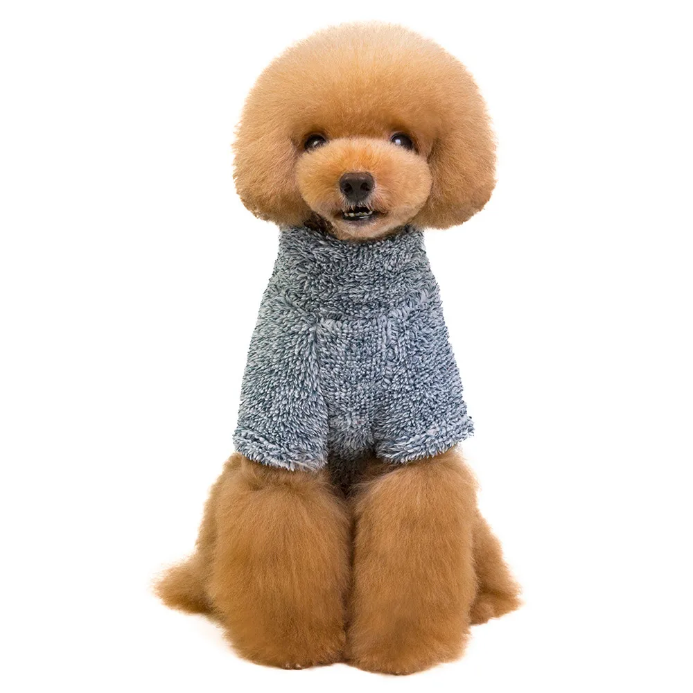 Теплая зимняя одежда для собак, водолазка кораллового цвета, теплая двухногая Одежда для собак, аксессуары для собак, куртка для щенков