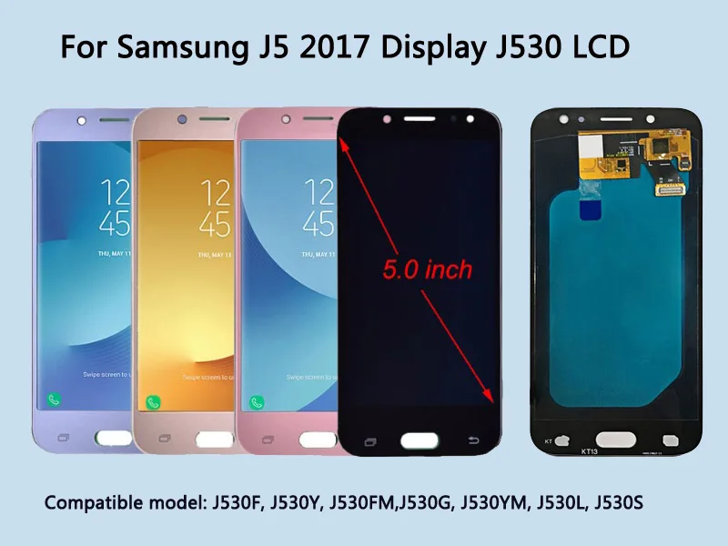 Amoled lcd для samsung Galaxy J5 дисплей J530 J530F AMOLED lcd дисплей кодирующий преобразователь сенсорного экрана в сборе J5 Pro lcd