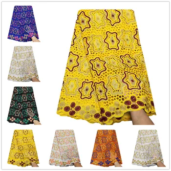 

Pure Cotton Lace Fabric Home Furnishing Women Dress Apparel Sewing Material Wedding Party Dress Ghana Swiss Lace Sale By Yard