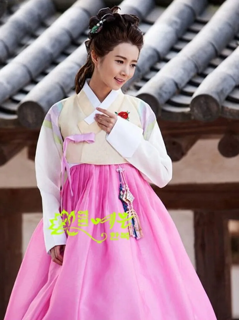 Top Sale Hanbok Dress Custom Made Korean Traditional Woman Hanbok Korean National Costume  Womens Tops and Blouses Women Cosplay custom made grey wedding suits for men groom tuxedos best man blazer terno masculino costume homme 3piece jacket pants vest