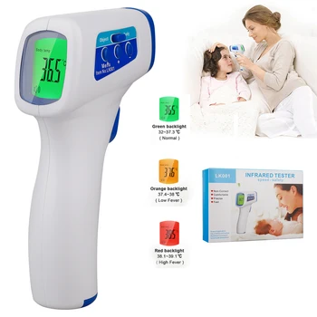 

Digital LCD Non-contact Forehead Thermometer for Body Object Temperature Measure Gun Safety Infrared Thermometer Kids Adults