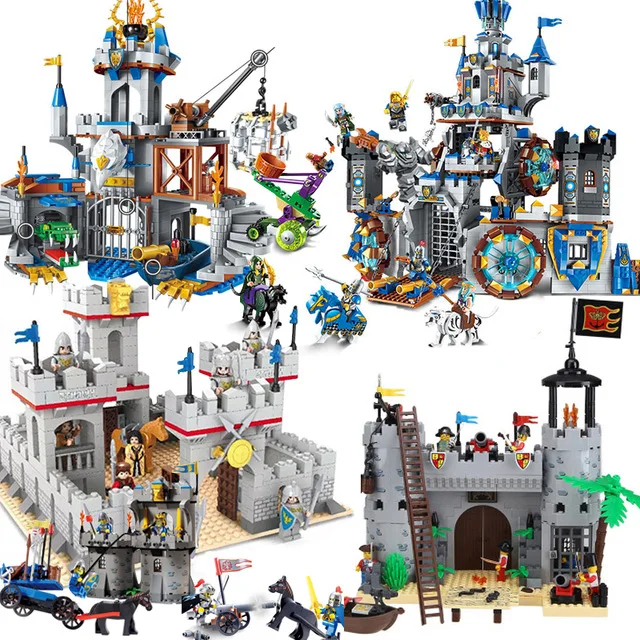 

Enlighten 1021 Medieval Lion Castle Knight Carriage Building Blocks Sets Model Bricks Toys for Children