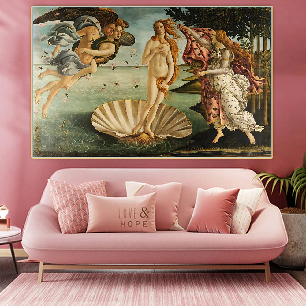 Citon Sandro Botticelli《Il Nascita di Veno》Arte su tela Pittura a olio  Opere d'arte Poster Immagine Sfondo muro Decorazione Decorazione della casa  - AliExpress, image size:1000x1000