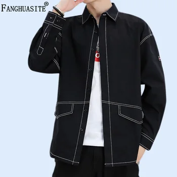 

2019 Men's Long Sleeve Shirt Casual Fashion Solid Autumn Shirt Cotton Soft Comfortable Spring Fashion Long Sleeve Shirt Men CS97