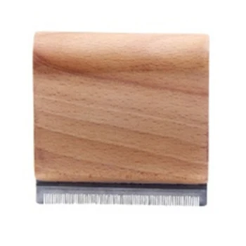 

Wood Groom Brush, Deshedding Grooming Tool, Professional Pet Wooden Groomer, Ergonomic Design