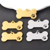 5Pcs/Lot Custom New Stainless Steel Dog Bone Hollow Pet Paw Tag Puppy Pendant Charm Accessories Jewelry Findings Wholesales 3