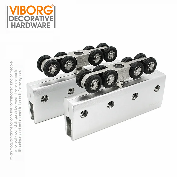 Viborg Kit De Quincaillerie Pour Porte En Verre Coulissante Sans Cadre Super Silencieuse Et Lisse A Suspendre Kit De Quincaillerie Roues A Roulettes Aliexpress