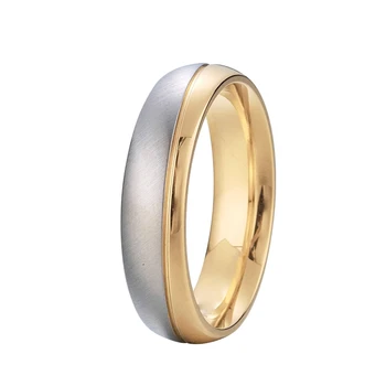 

Fashion Bicolor stainless steel ring Wedding bands Gift for boyfriend male rings