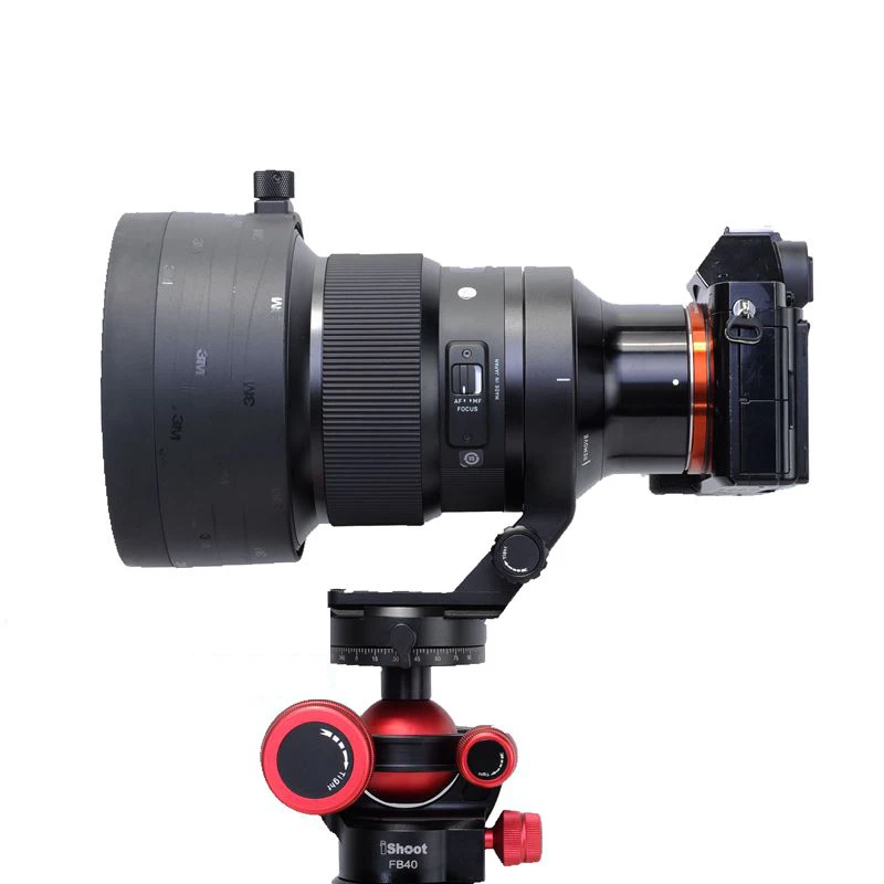 iShoot Lens Collar for Sigma 100-400mm F5-6.3 DG DN OS Sony E-mount Tripod Mount Ring Lens Adapter w Arca swiss IS-SM105ART