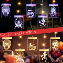 Halloween Light String 5V USB Powered LED Light String with 3D Jack Pumpkin Light Widow Widow Halloween Decoration Home Decoration LED Light Cabinet Wardrobe Decoration Night Light LED Wall Cabinet Light Christmas Ligh