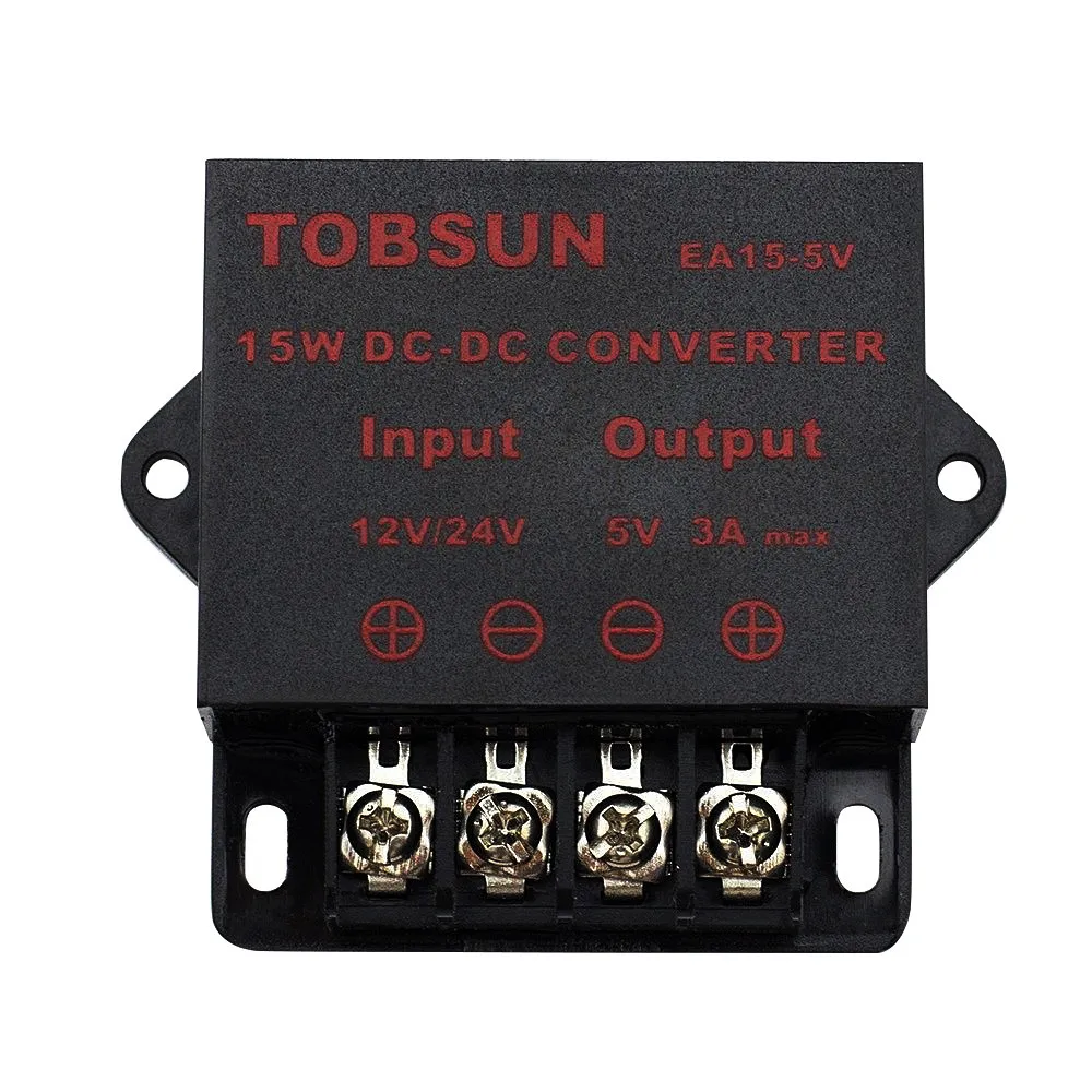 12V 24V to 5V 3A 15W DC DC Converter Transformer Voltage Regulator Reducer Step Down Buck Module Car TV Solar LED Power Supply