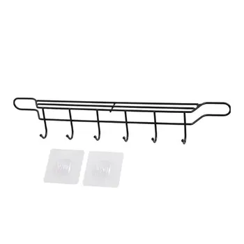 

Home Free Punch Wrought Iron Knife Holder No Trace Paste Kitchen Rack Multi-function Wall Hanging Knife Spoon Spatula Rack