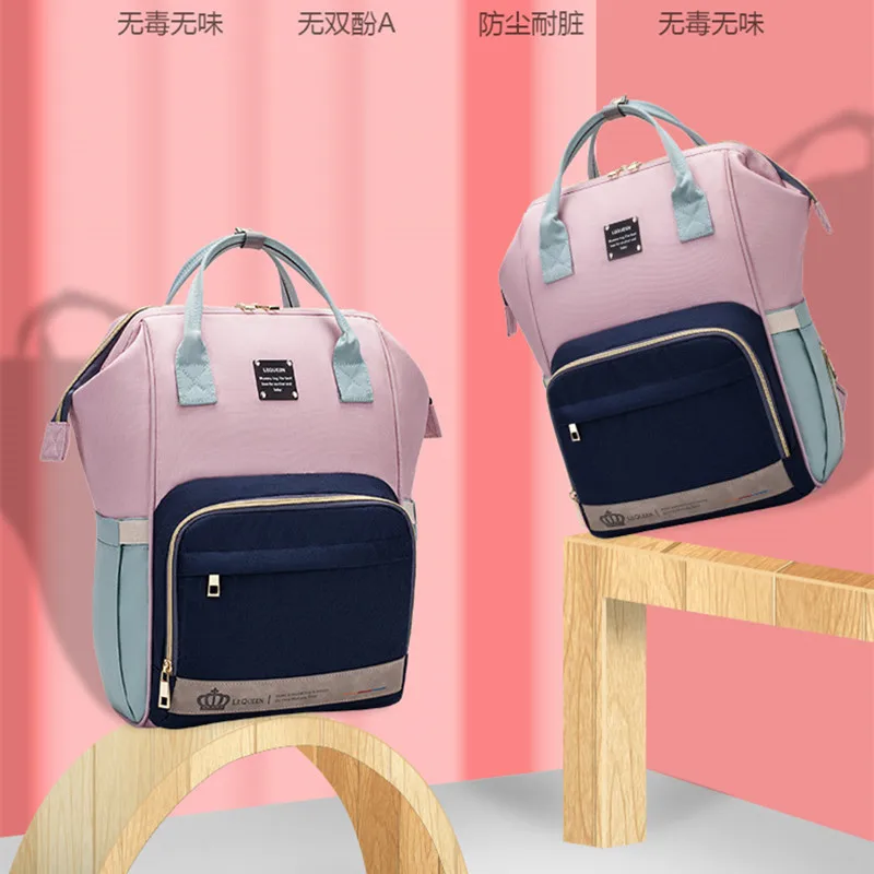 

2020 New Mommy Diaper Bag Large Capacity Double Shoulder Mother Bag Female Fashion Multi-function Baby Outing