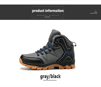 Men's Winter Sneakers Walking Shoes Men Plush Lining Snow Ankle Boots for Hunting Warm Hiking Sheos Men Waterproof Sneakers