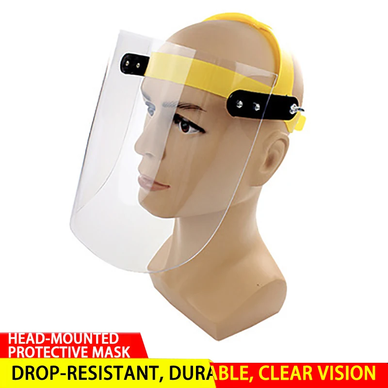 Dustproof Mask Transparent PVC Safety Faces Shields Screen Spare Visors For Head Eye Protection Face mask