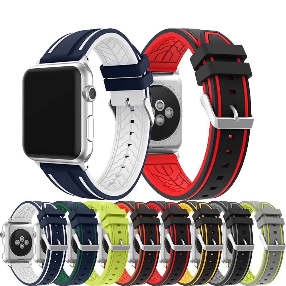 

Bracelet Sports Silicone for Apple Watch Band 42mm 38mm 40mm 44mm Smart Watchbands Watch Men Women Strap for iWatch Series 4